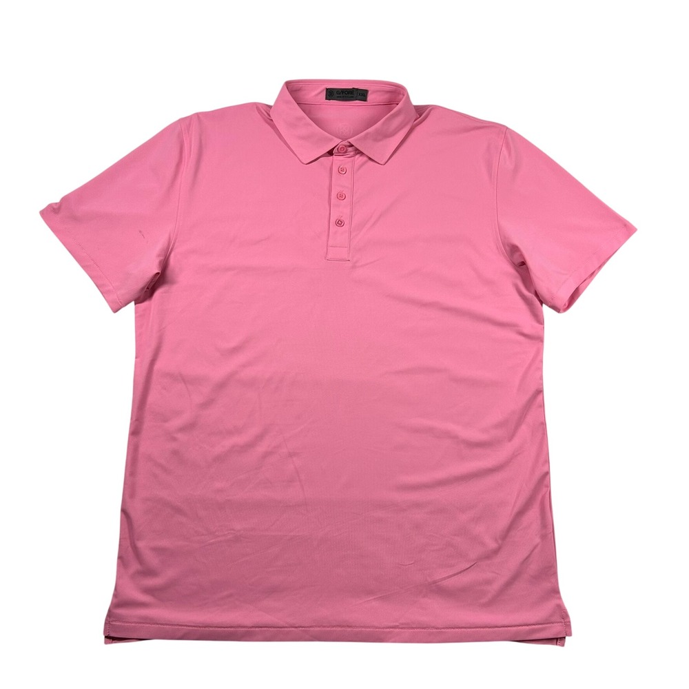 G/FORE Shirt Mens 2xl Performance Golf Polo Pink Short Sleeve Stretch Logo